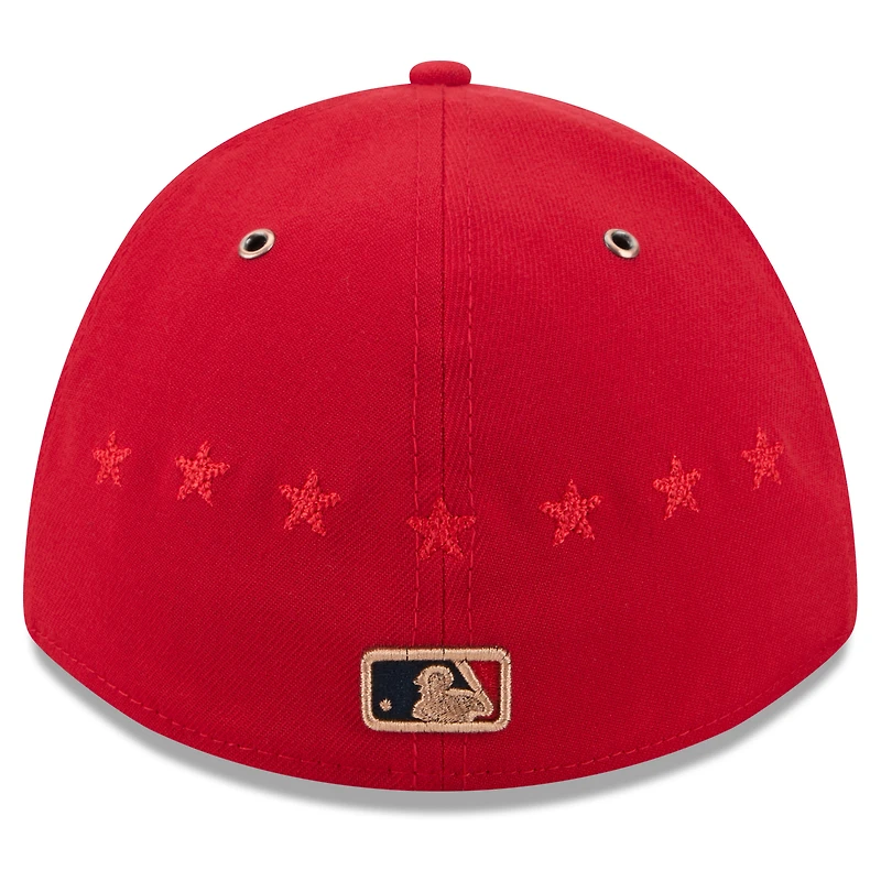 Casquette New Era rouge pour homme, modèle 39THIRTY Flex, édition spéciale match des étoiles de la MLB 2026 Cardinals Saint-Louis