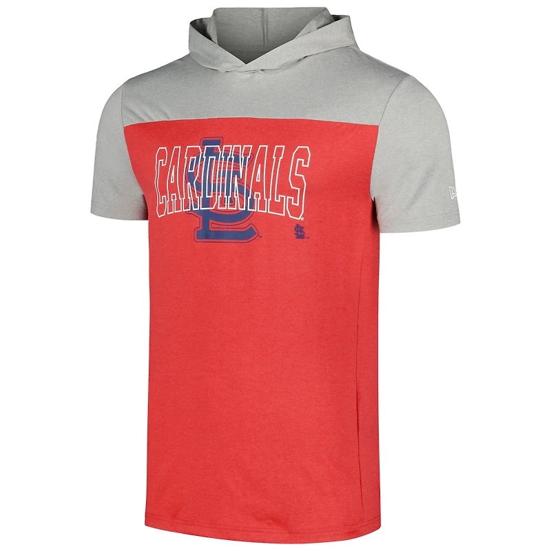 Men's New Era Red St. Louis Cardinals Active Brushed Hoodie T-Shirt