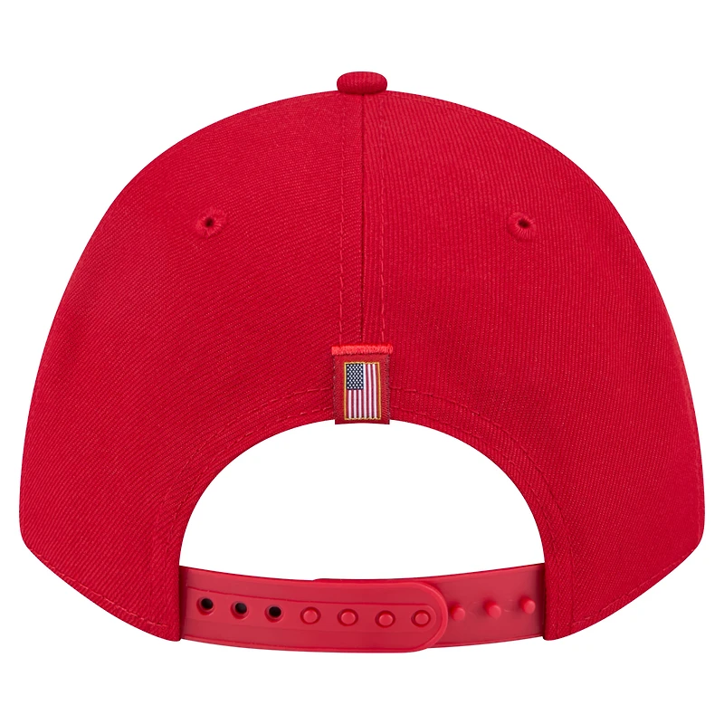 Men's New Era Red St. Louis Cardinals American Flag 9FORTY M-Crown A-Frame Adjustable Hat
