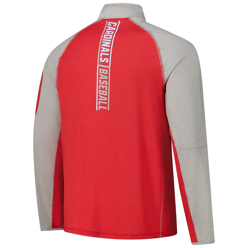 Haut raglan à quart de zip pour la fête des pères Cardinals St. Louis New Era rouge hommes