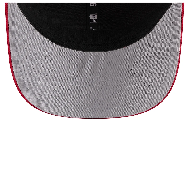 Casquette extensible à bouton-pression New Era 9SEVENTY rouge pour homme