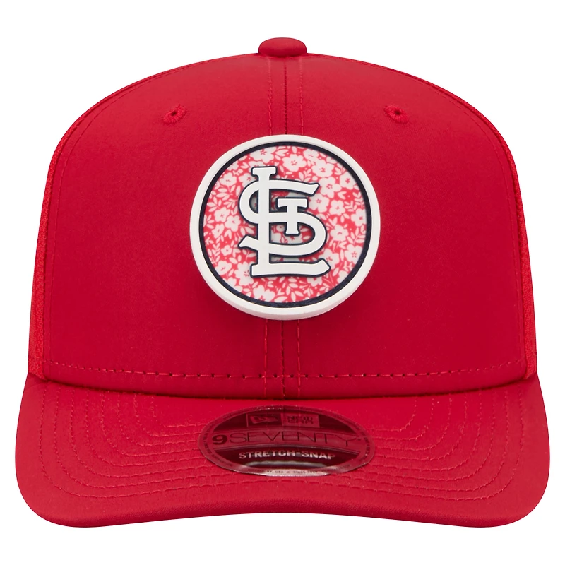 Men's New Era Red St. Louis Cardinals Floral Patch 9SEVENTY Adjustable Hat