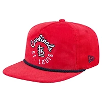 Men's New Era  Red St. Louis Cardinals Full Circle Corduroy Golfer Adjustable Hat
