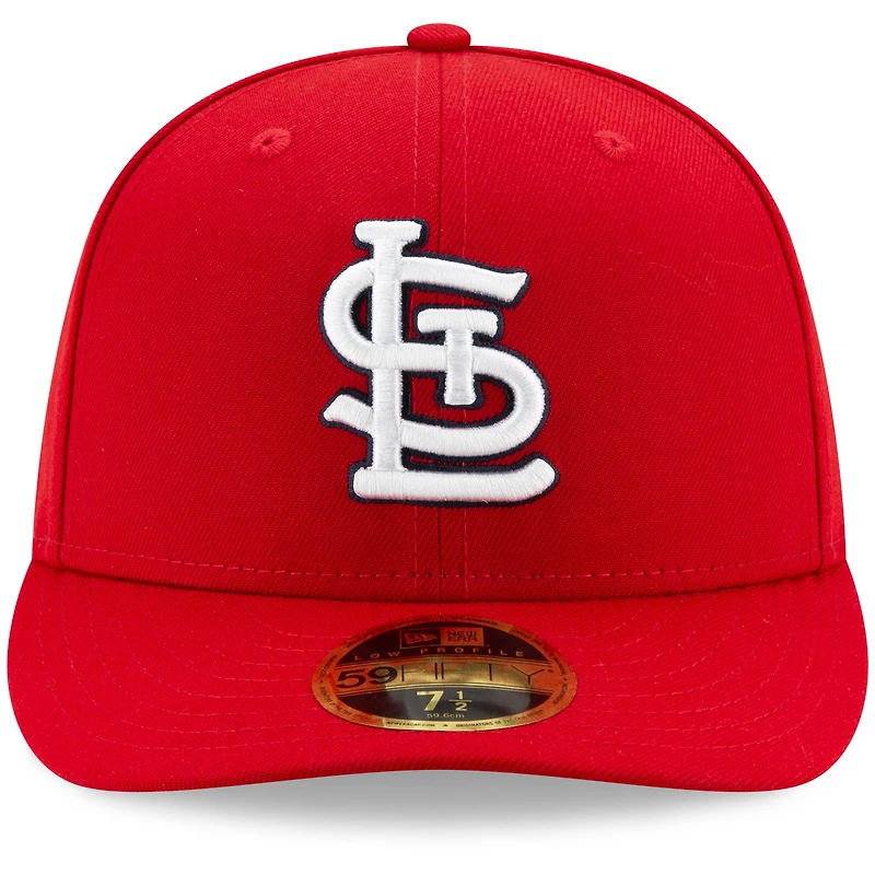 New Era Red St. Louis Cardinals Game Authentic Collection On-Field Low Profile pour homme - Casquette ajustée 59FIFTY
