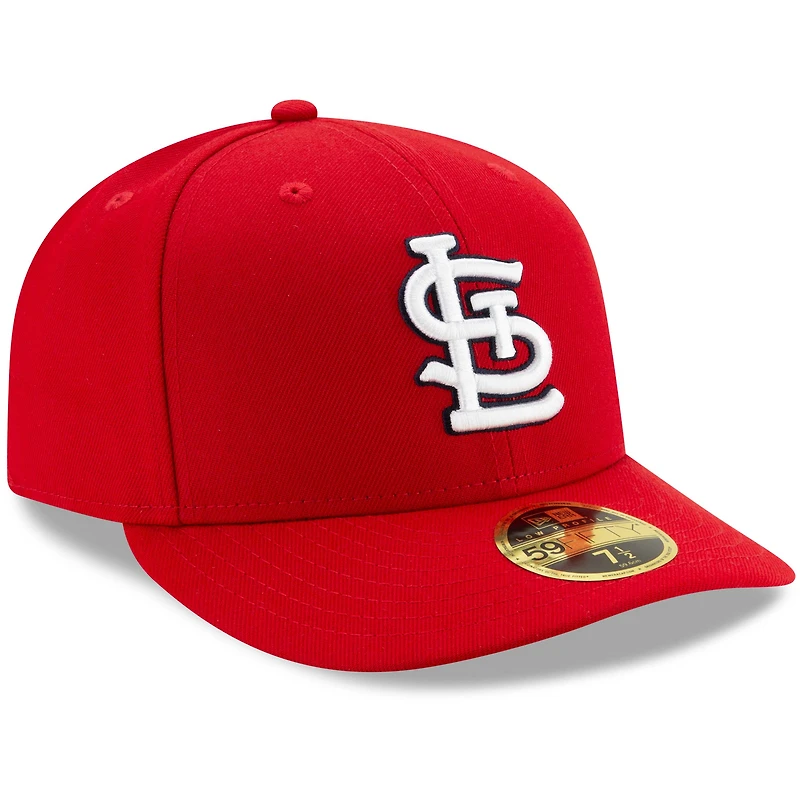 New Era Red St. Louis Cardinals Game Authentic Collection On-Field Low Profile pour homme - Casquette ajustée 59FIFTY