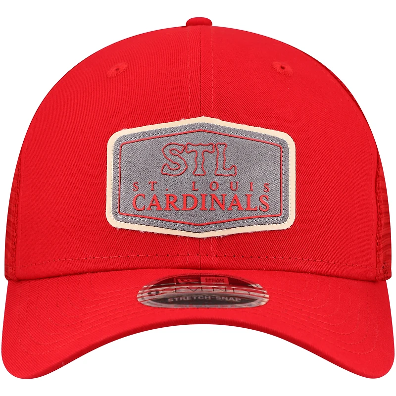Men's New Era Red St. Louis Cardinals Labeled 9SEVENTY Stretch-Snap Hat