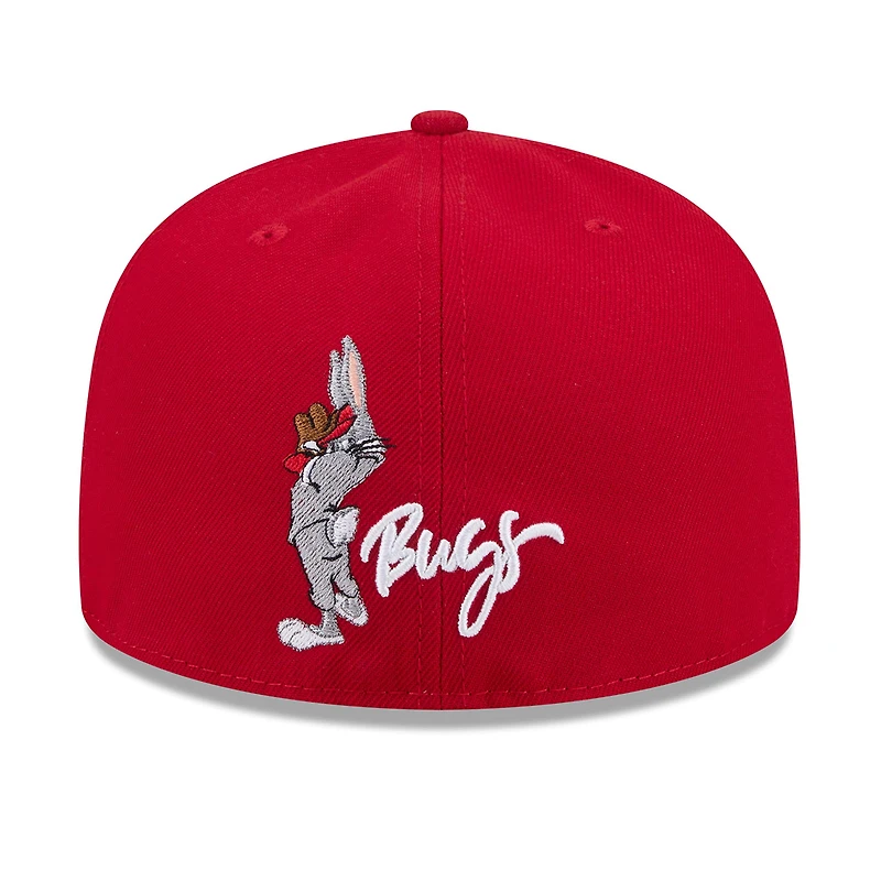 Casquette ajustée New Era rouge St. Louis Cardinals Looney Tunes Bugs Bunny 59FIFTY pour homme