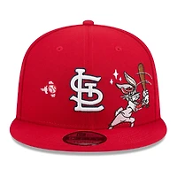 Men's New Era Red St. Louis Cardinals Looney Tunes Bugs Bunny 9FIFTY Snapback Hat