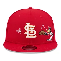 Casquette snapback New Era rouge St. Louis Cardinals Looney Tunes Daffy Duck 9FIFTY pour homme