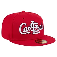 Casquette ajustée New Era St. Louis Cardinals Overlap 59FIFTY pour homme