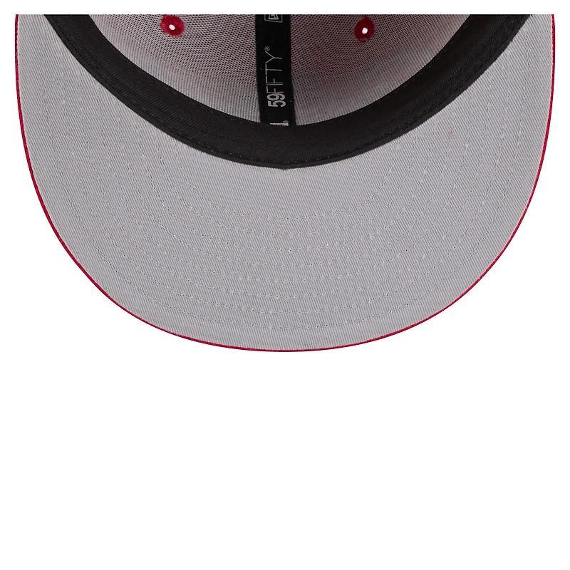 Men's New Era Red St. Louis Cardinals Overlap 59FIFTY Fitted Hat