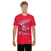 Men's New Era Red St. Louis Cardinals  Oversized Throwback Distressed T-Shirt