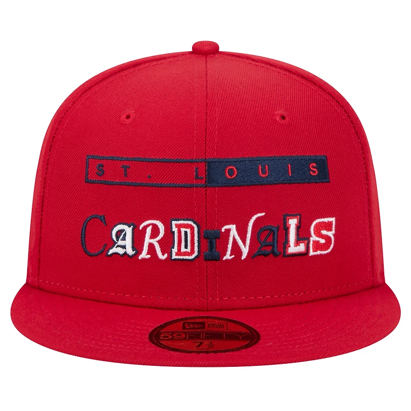 Casquette ajustée Ransom 59FIFTY rouge St. Louis Cardinals de New Era pour homme