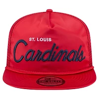Men's New Era Red St. Louis Cardinals Retro Satin Script Golfer Adjustable Hat