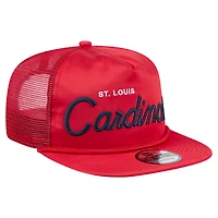 Men's New Era Red St. Louis Cardinals Retro Satin Script Golfer Adjustable Hat