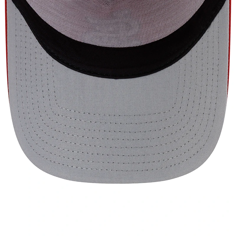 Men's New Era Red St. Louis Cardinals Side Script 9FORTY A-Frame Trucker Adjustable Hat
