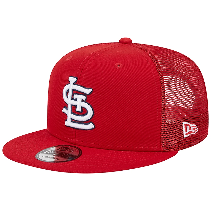 Men's New Era Red St. Louis Cardinals Team Color Trucker 9FIFTY Snapback Hat