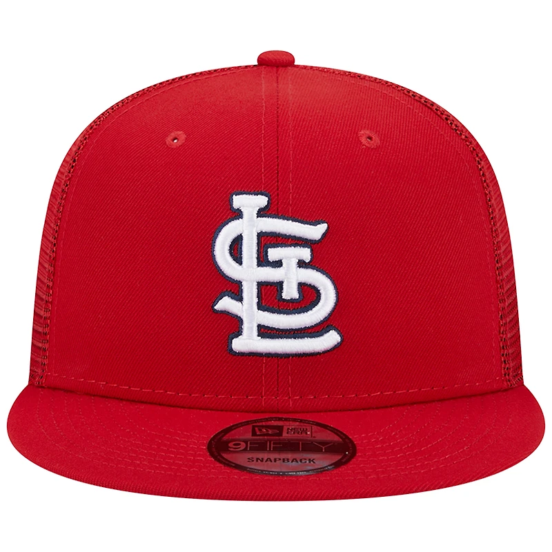 Men's New Era Red St. Louis Cardinals Team Color Trucker 9FIFTY Snapback Hat