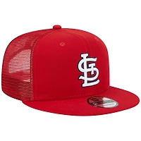 Men's New Era Red St. Louis Cardinals Team Color Trucker 9FIFTY Snapback Hat