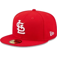Men's New Era Red St. Louis Cardinals White Logo 59FIFTY Fitted Hat