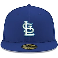Casquette ajustée 59FIFTY blanche avec logo des Cardinals de Saint-Louis Royal New Era pour homme