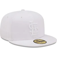 Men's New Era St. Louis Cardinals White on Logo 59FIFTY Fitted Hat