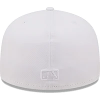 Casquette ajustée New Era St. Louis Cardinals pour homme, logo blanc sur blanc, modèle 59FIFTY