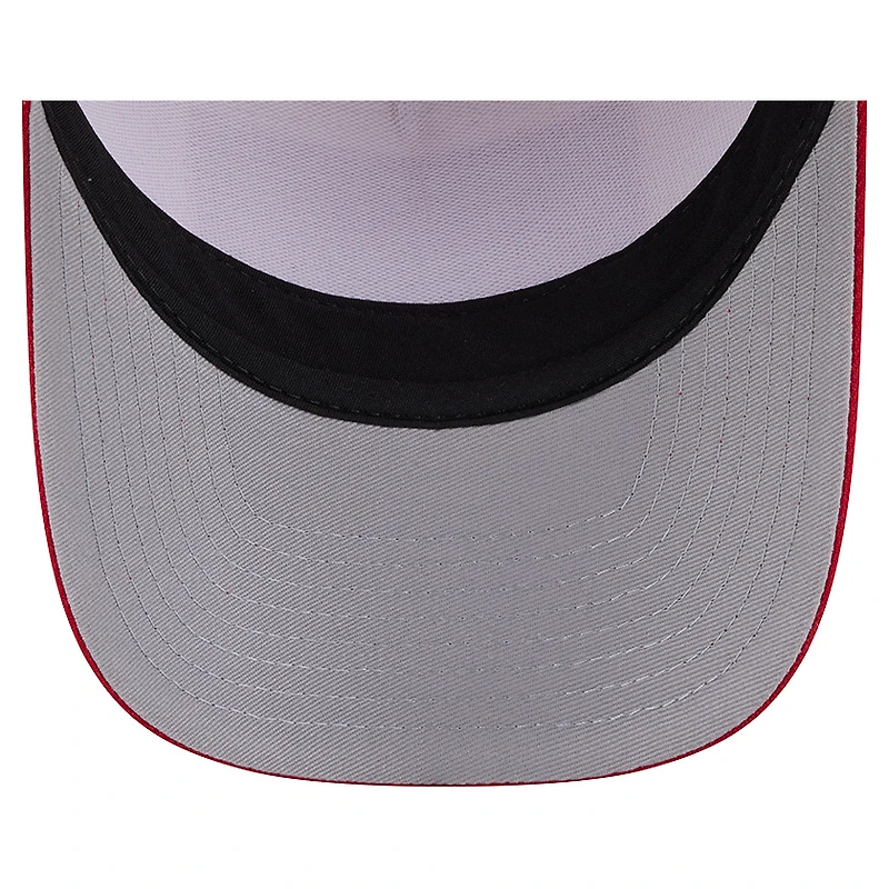 Men's New Era Stone/Red St. Louis Cardinals Text A-Frame Trucker 9FORTY Hat