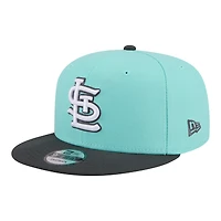 Men's New Era Turquoise/Charcoal St. Louis Cardinals Two-Tone Color Pack 9FIFTY Snapback Hat