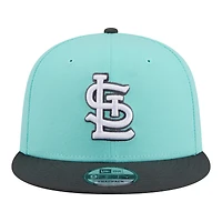 Men's New Era Turquoise/Charcoal St. Louis Cardinals Two-Tone Color Pack 9FIFTY Snapback Hat