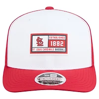 Men's New Era White/Red St. Louis Cardinals Established Patch 9SEVENTY Adjustable Hat