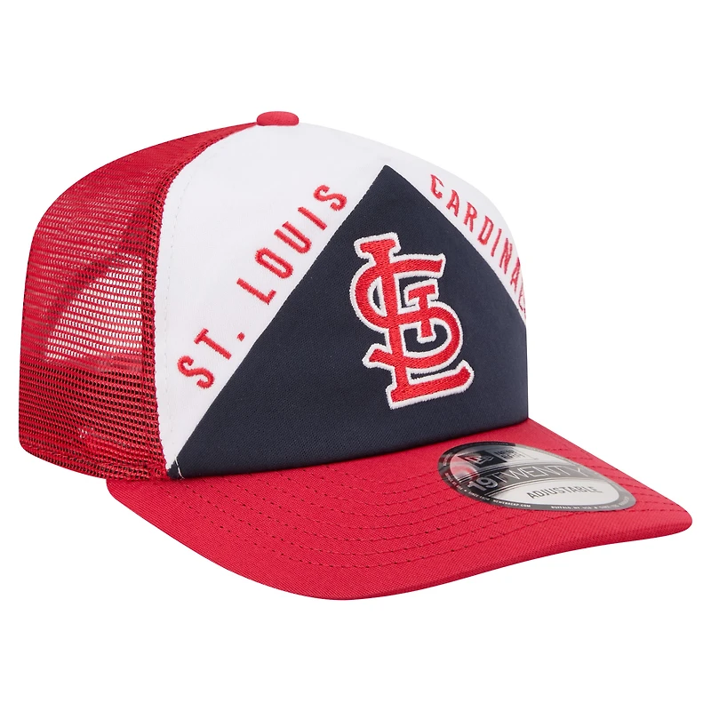 Casquette trucker ajustable New Era blanche et rouge St. Louis Cardinals, coupe rétro 19TWENTY pour homme