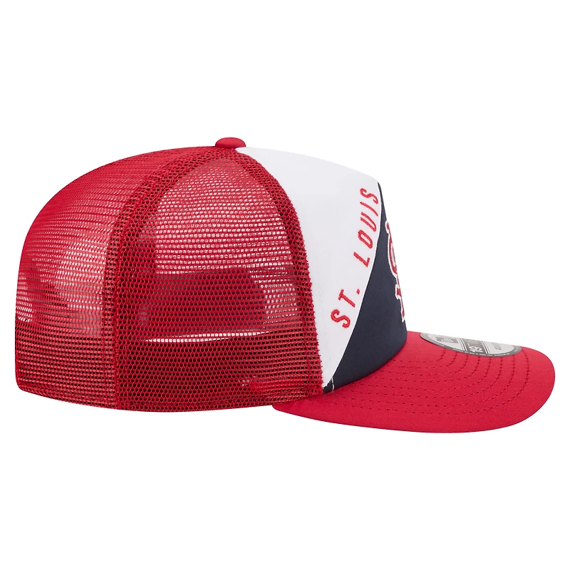 Men's New Era White/Red St. Louis Cardinals Retro Cut 19TWENTY Adjustable Trucker Hat