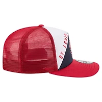 Men's New Era White/Red St. Louis Cardinals Retro Cut 19TWENTY Adjustable Trucker Hat