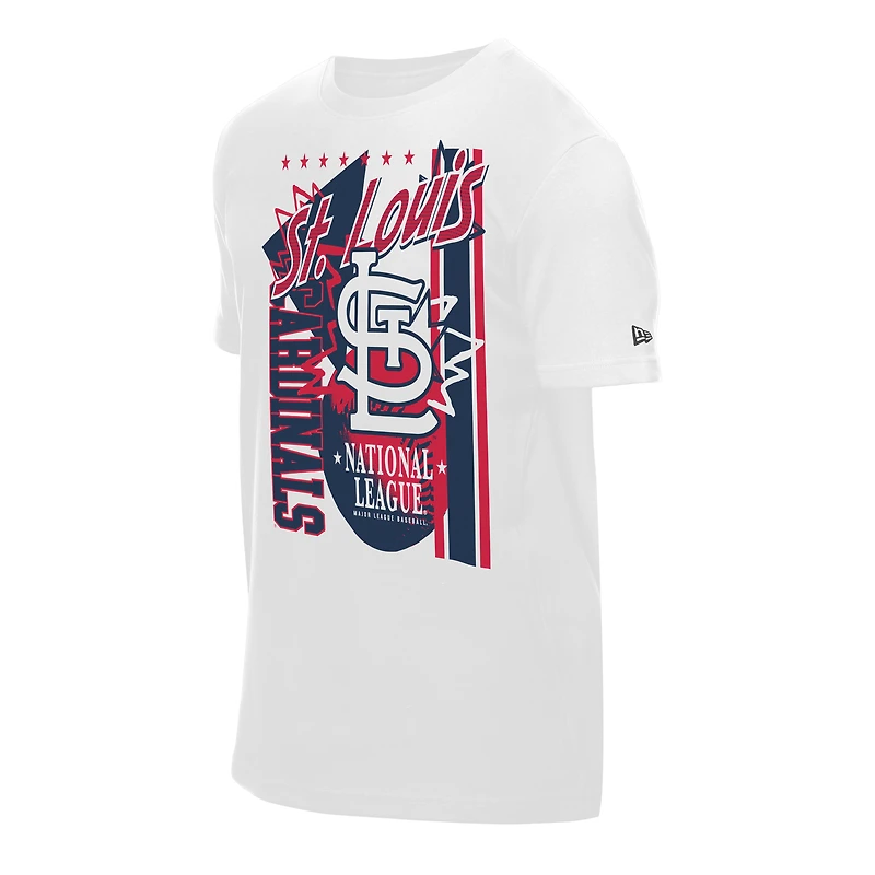 T-shirt New Era blanc à grand imprimé des Cardinals de Saint-Louis pour homme