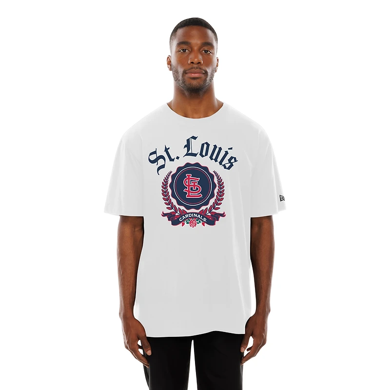 Men's New Era  White St. Louis Cardinals Fleur Domestic T-Shirt