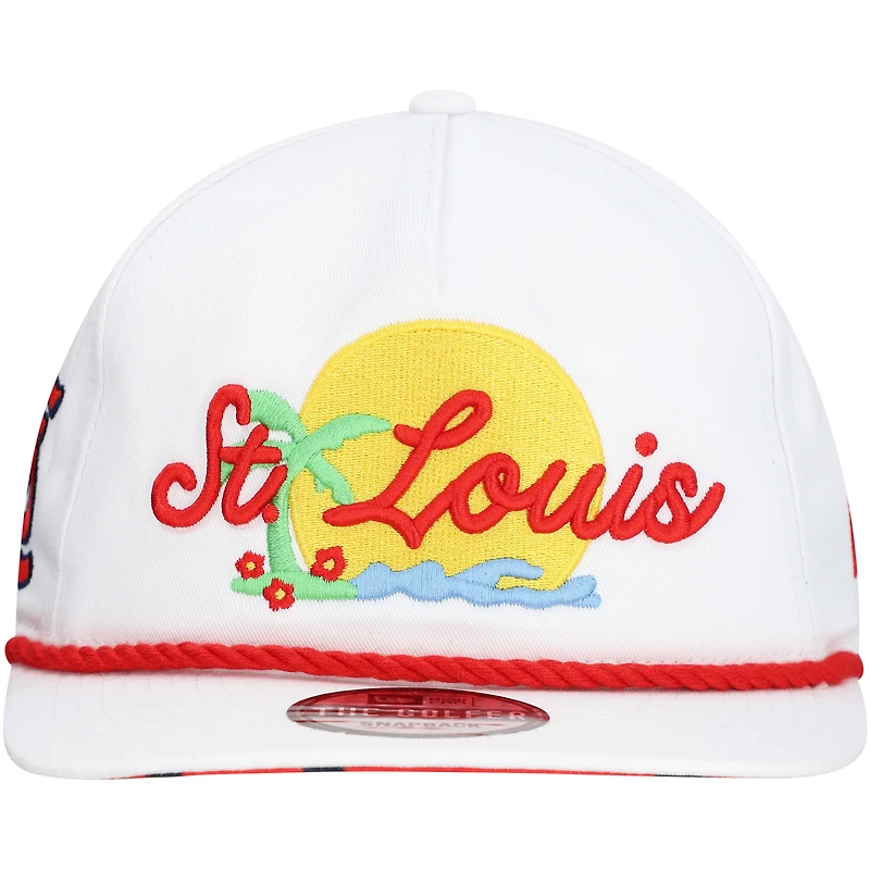 Men's New Era White St. Louis Cardinals Paradise Golfer Adjustable Hat