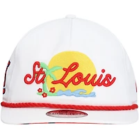 Men's New Era White St. Louis Cardinals Paradise Golfer Adjustable Hat