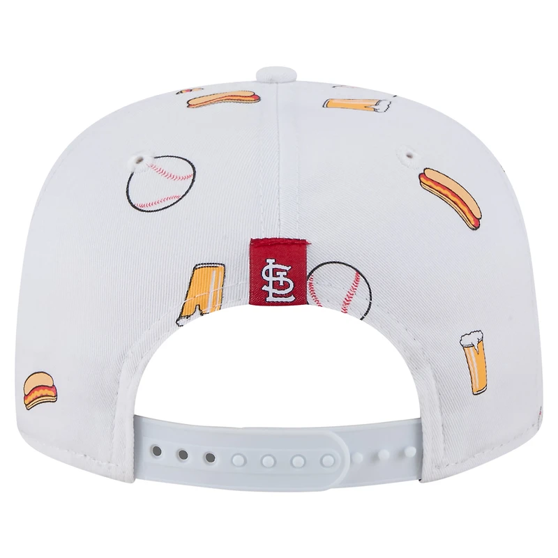 Men's New Era White St. Louis Cardinals Team Cheer Rope 19TWENTY Adjustable Hat