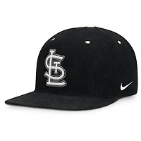 Men's Nike  Black St. Louis Cardinals Pro Corduroy Structured Snapback Hat