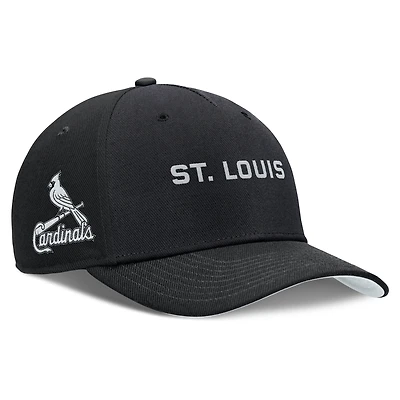 Men's Nike  Black St. Louis Cardinals Rise Performance Adjustable Hat