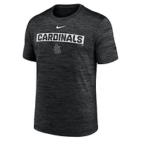 T-shirt Nike Velocity Dri-FIT noir pour homme, modèle St. Louis Cardinals