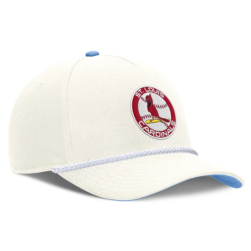 Casquette ajustable Nike crème St. Louis Cardinals Cooperstown Rise pour homme