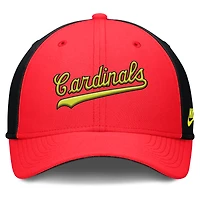Men's Nike Crimson/Black St. Louis Cardinals Neon 90s Rise SwooshFlex Hat
