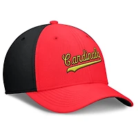 Men's Nike Crimson/Black St. Louis Cardinals Neon 90s Rise SwooshFlex Hat