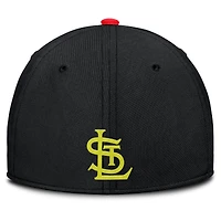 Men's Nike Crimson/Black St. Louis Cardinals Neon 90s Rise SwooshFlex Hat