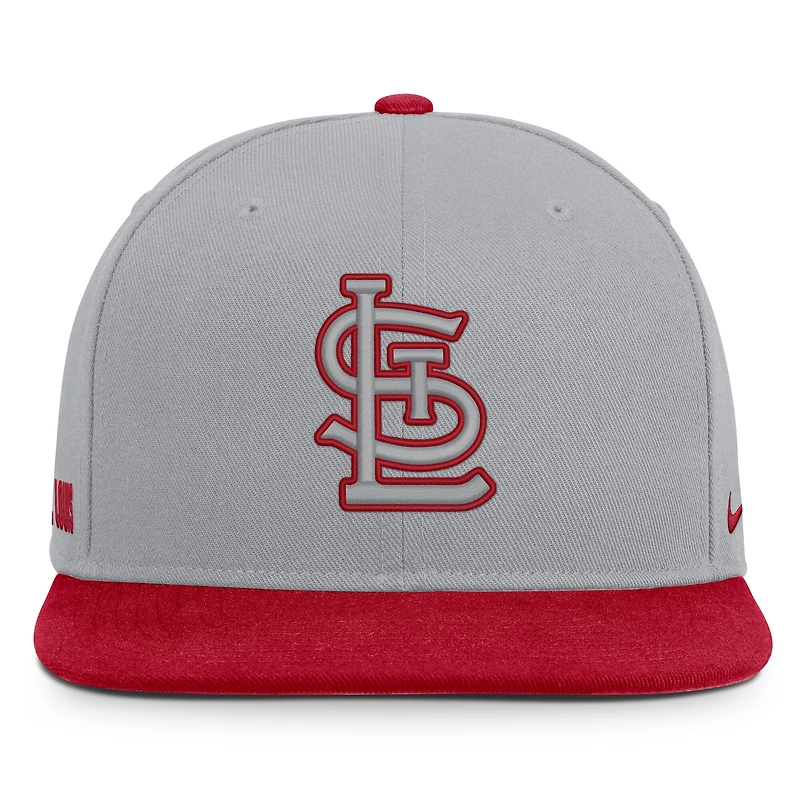 Men's Nike Gray/Red St. Louis Cardinals Primetime Pro Dri-FIT Snapback Hat