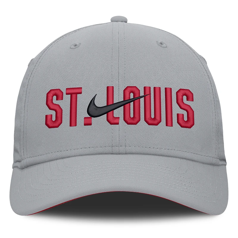 Men's Nike Gray St. Louis Cardinals Primetime Rise Dri-FIT Flex Hat