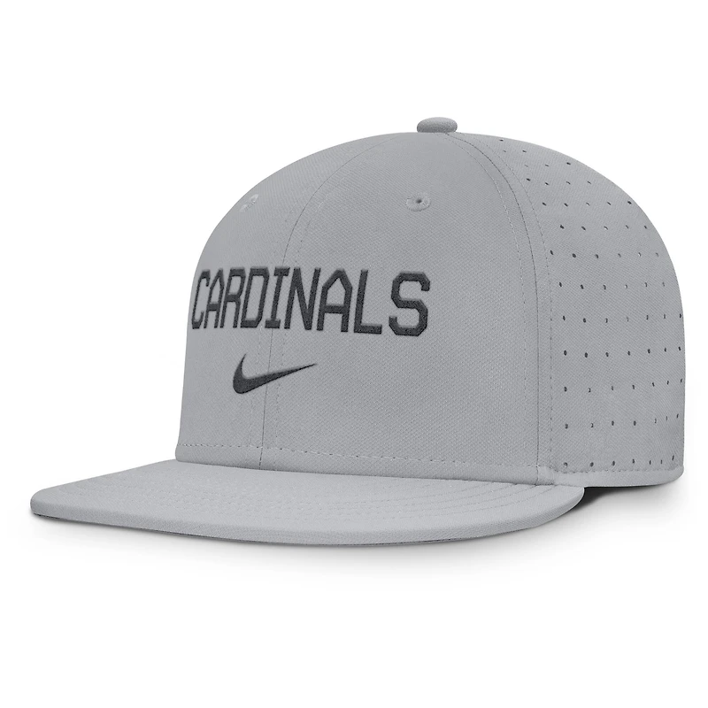 Men's Nike Gray St. Louis Cardinals True Performance Fitted Hat