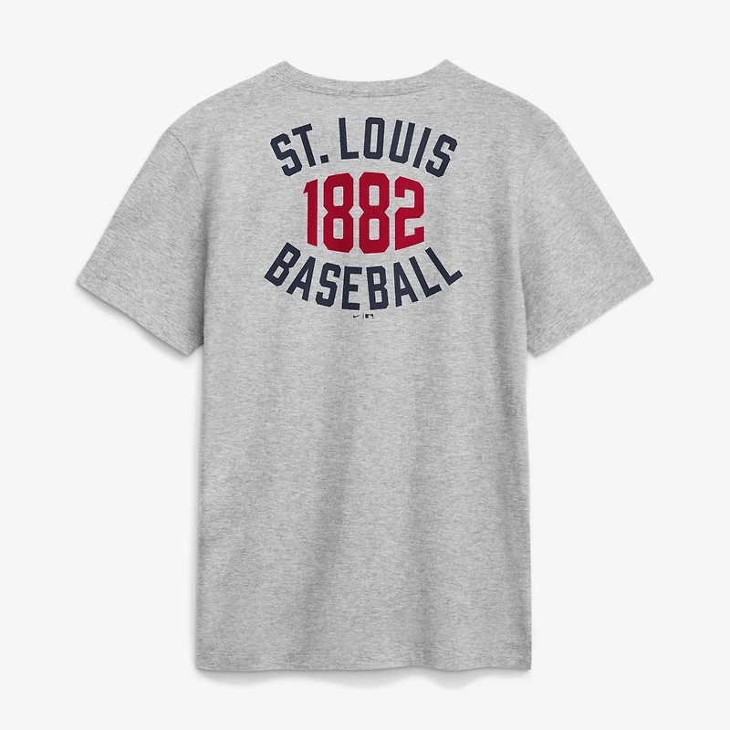 T-shirt Nike Heather Gray St. Louis Cardinals Cooperstown 2-Hit pour homme